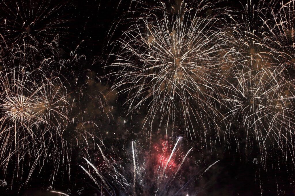 colorful, nature, colors, firework, night, summer, brown night